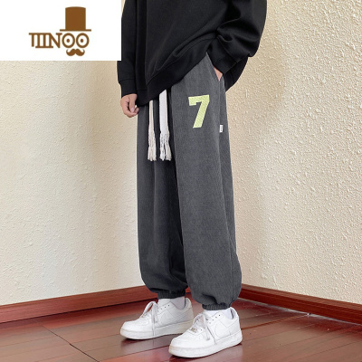 YANXUins潮牌裤子男宽松大码男裤束脚卫裤复古美式休闲长裤运动裤7