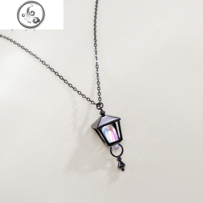 原创设计罗马灯项链女纯银锁骨链女简约气质吊坠颈链首饰 JiMi