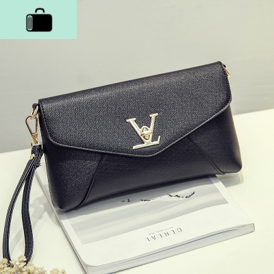 2020潮信封包挂包女包上新单肩小包包女斜挎包迷你女士钱包新款包NEW LAKE 黑色女士单肩包