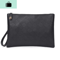 新款欧美复古手拿包信封包男士手包菱格包女包韩版文件袋男单肩包NEW LAKE 黑色男士手拿包