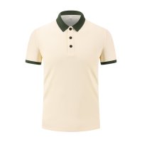 惠铁 森系菠萝领双珠地撞色翻领 S1677 件