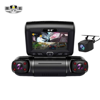 强泰行车记录仪2K前后四镜头高清广角D8(32G)