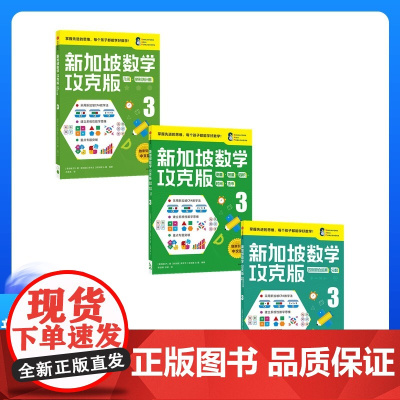 新加坡数学攻克版3年级套装3册 8-9岁 陈宇文等著 提升孩子计算应用逻辑推理空间想象分类归纳统计等多重数学能力