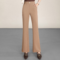 微喇裤女长裤2024春季新款中老年妈妈百度简约弹力宽松高腰休闲裤