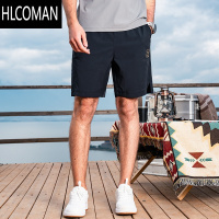 HLCOMAN轻薄速干夏季休闲运动短裤男弹力宽松五分裤子外穿冰丝中裤