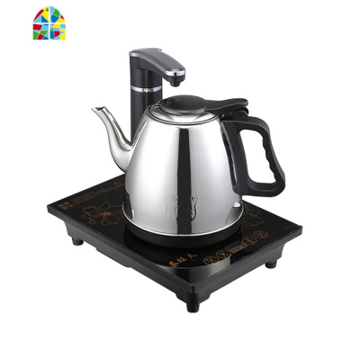 全自动上水壶电热烧水壶泡茶一体家用抽水茶具煮器电磁炉功夫套装 FENGHOU 香槟金色全自动玻璃单炉