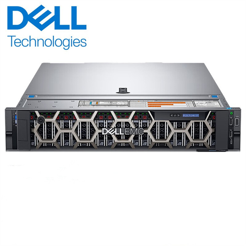 戴尔R740服务器/2*2.2GHZ/2*32GB/2*8TSATA 双核至强Xeon-铂金8253*2 四口千兆/导轨