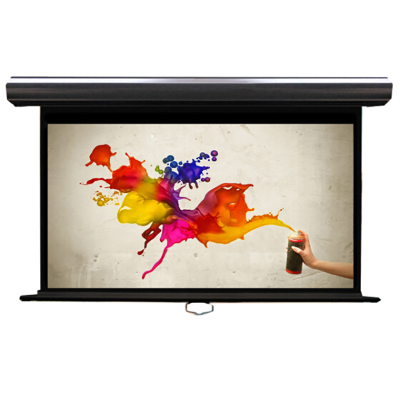 经科JK慢力回卷手动投影幕布M3-FI/3 CSR玻纤灰幕96寸16:10