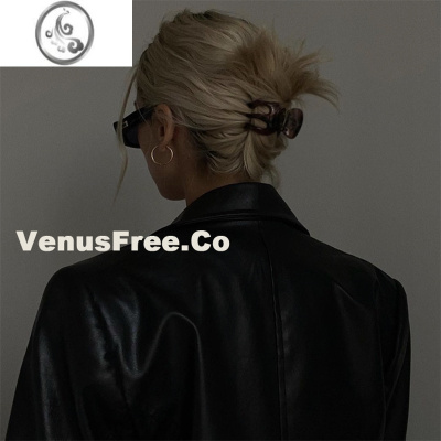 JiMiins博主同款定制chic小号黑色/棕法式发夹鲨鱼夹发抓韩国欧美简约