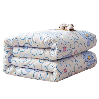 安居先森高支高密纯棉印花被面新疆棉纯棉花被5斤200*230cm摩尔(条)