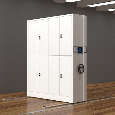 臻远智能密集架移动式档案柜钢制轨道智能密集架一列2组