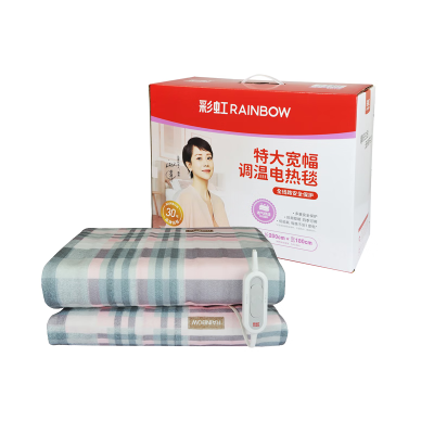 彩虹化纤印花双人电热毯2*1.8米 1312(花色随机)