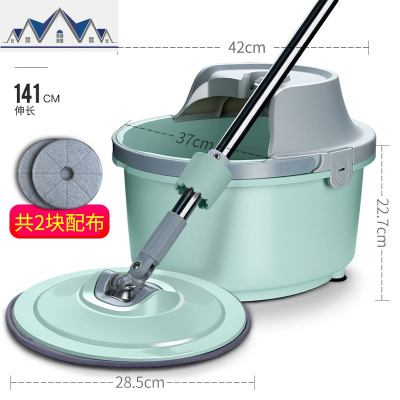 拖把杆旋转通用式懒人免手洗自动甩水家用拖地一拖拖布净墩布 三维工匠