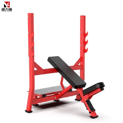 康力强KLQ957商用悍马系列健身房卧姿式上斜推胸训练架杠铃推举椅