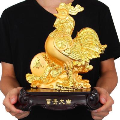 美帮汇金鸡报喜摆件十二生肖鸡工艺品现代家居客厅装饰礼品