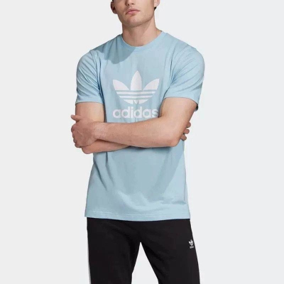 Adidas阿迪达斯三叶草短袖男运动休闲宽松圆领半袖T恤FM3794 D