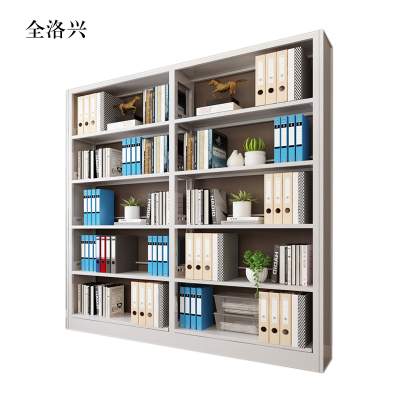 全洛兴钢制置物架图书馆单双面书店阅览室货架档案架资料架单面一列二