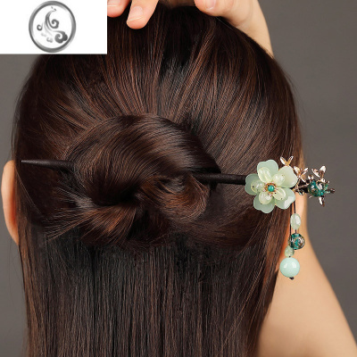 JiMi古风发簪步摇流苏盘发百搭超仙头饰日常简约现代发詹钗女木簪簪子