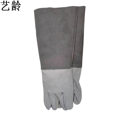 艺龄 电焊手套磨砂皮 均码 双