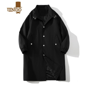 YANXU新款装风衣男中长款大衣男夹克男韩版英伦风青年装正肩风衣