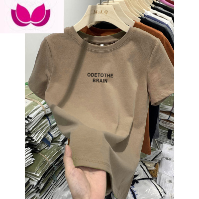 七斓磨毛短袖T恤女韩版宽松休闲百搭上衣加厚体恤短款内搭打底衫