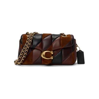 COACH女款拼接绗缝肩背包时尚百搭精致设计便携实用