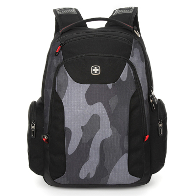 瑞士时尚休闲多功能迷彩双肩包SN9651