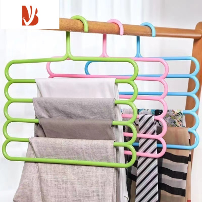 三维工匠多层加粗多收纳多层裤子衣架家用魔术裤夹衣柜裤挂架架子