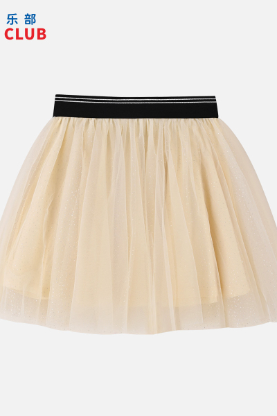 [1件3折]铅笔俱乐部童装秋装新款女童短裙中大童半身裙儿童网纱裙子