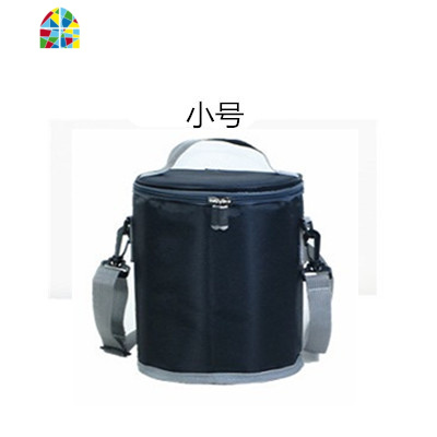 上班圆形饭盒保温袋便当手提包大号保暖袋铝箔加厚学生保温桶袋子 FENGHOU 圆桶包大号(红色)