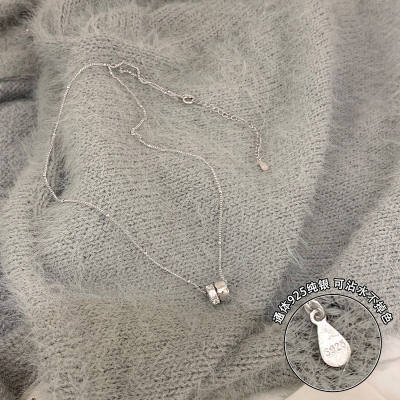 纯银项链转运珠吊坠配饰女毛衣链轻奢百搭设计感简约颈链小众送女朋友老婆情人节七夕生日礼物