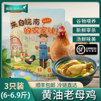 雀淘 正宗皖南黄油老母鸡2-2.3斤/只 3只装 新鲜现杀整鸡净膛冷冻竹林慢养走地鸡