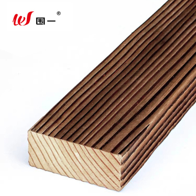 围一 碳化木防腐木条 长400cm*10.5cm*1.4cm 根