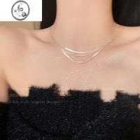 JiMi法式多层金属项链女ins轻奢小众简约冷淡风配饰2023年新款锁骨链