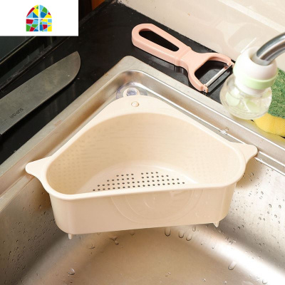 吸盘式厨房专用的水漕三角洗碗洗菜盆水池多功能湿垃圾蓝 FENGHOU 颜色随机[三个装]指定联系客服洗菜篮洗菜篮