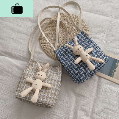 秋季单肩大包包女2020流行新款潮韩版百搭编织洋气包水桶包可爱萌NEW LAKE女斜挎包