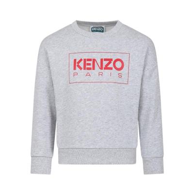 高田贤三(Kenzo)女童运动卫衣棉涤混纺罗纹圆领舒适百搭休闲套头