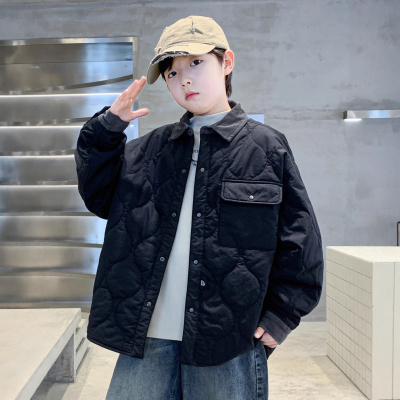 男童秋冬款外套夹棉加厚新款儿童韩版冬季棉服中大童冬装夹克