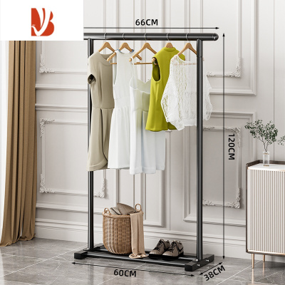 三维工匠晾衣架落地凉衣杆家用卧室简易室内移动挂衣服架子阳台晒被子器