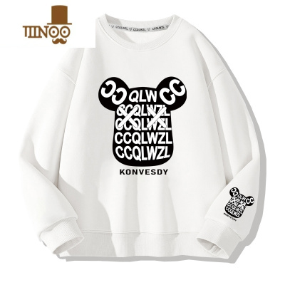 YANXU美式卫衣复古长袖圆领潮牌套头宽松情侣装男加厚外套上衣