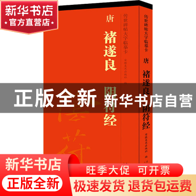 正版 传世碑帖大字临摹卡. 唐褚遂良阴符经 丁馨 安徽美术出版社