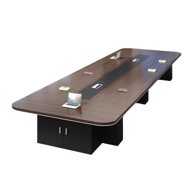 迅迈 5000*1600*750mm会议桌 长条桌 简约现代板式桌 木质条形洽谈桌培训谈判桌