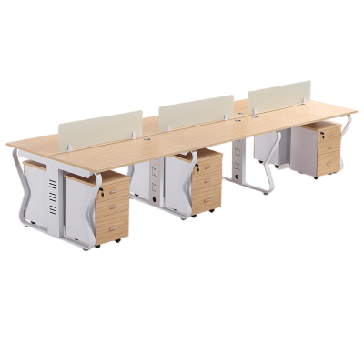 迅迈 六人位+柜 员工位 职员办公桌 电脑桌 屏风卡座 财务屏风工位