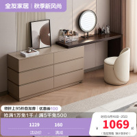 全友家居现代简约梳妆台斗柜一体轻奢高级感主卧转角梳妆台