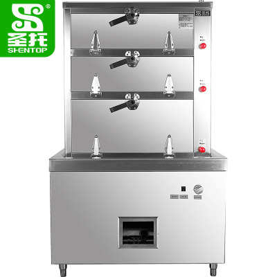 圣托(Shentop)普通款燃气海鲜蒸柜 酒店饭店三门蒸柜 DCH08