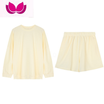 七斓休闲套装秋季长袖卫衣上衣外套女装阔腿裤运动短裤小个子套潮