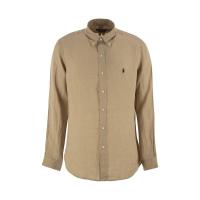 polo ralph lauren定制剪裁透气亚麻衬衫宽松舒适男士休闲外套