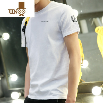 YANXU男装潮流男士短袖t恤潮牌半袖白色体桖夏季上衣服长袖打底衫