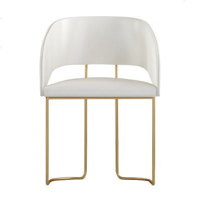 北欧轻奢餐椅家用简约皮质餐椅设计师椅靠背椅咖啡厅椅现代洽谈椅