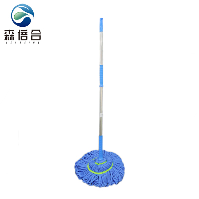 森倍合 免手洗拖把自拧水拖把老式墩布 蓝色/把